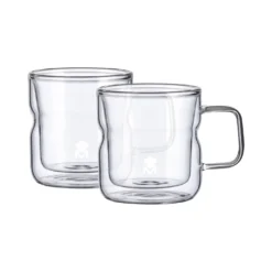 Masterpro Set 2pc Double Wall Borosilicate Glass Mugs 150ml (BGMP-20208)